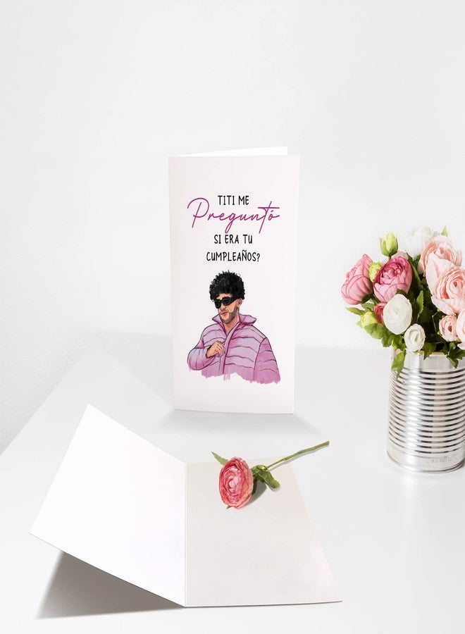 Chenive Bad Bunny Birthday Card for Friends, Happy Birthday Card for Him Her, Bad Bunny Card In Spanish, Feliz Cumpleanos - Image 3
