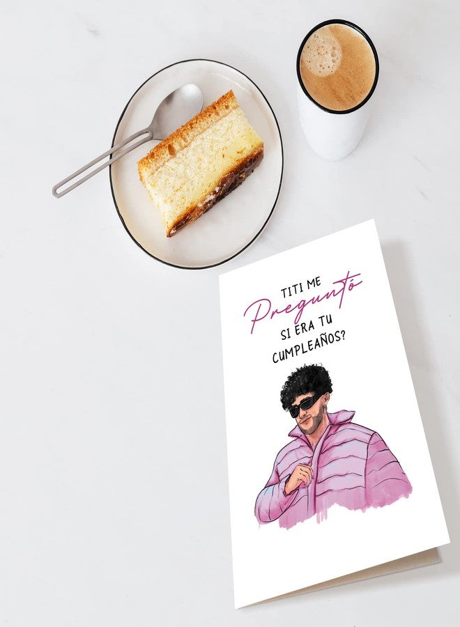Chenive Bad Bunny Birthday Card for Friends, Happy Birthday Card for Him Her, Bad Bunny Card In Spanish, Feliz Cumpleanos - Image 4