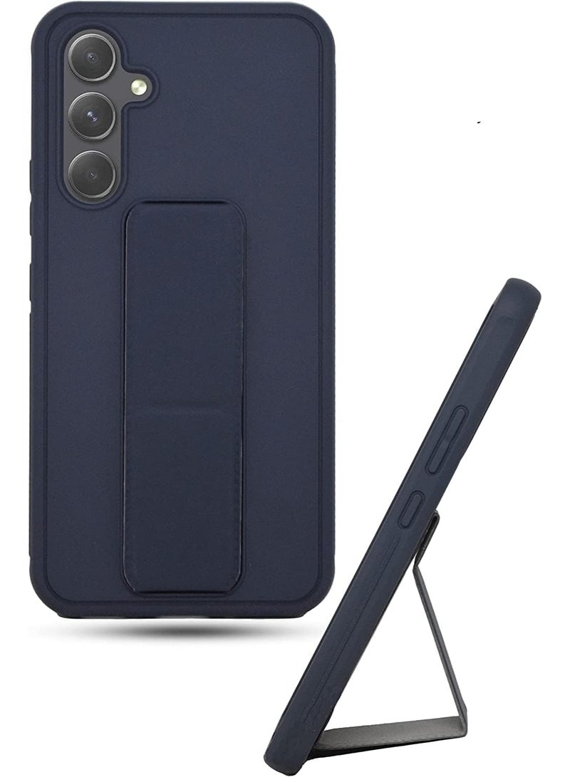 Samsung Galaxy A17 Back Stand Case Magnetic Car Holder Soft Silicone Horizontal & Vertical Kickstand Cover Wrist Strap Full protection Case for Samsung Galaxy A17 - Image 3