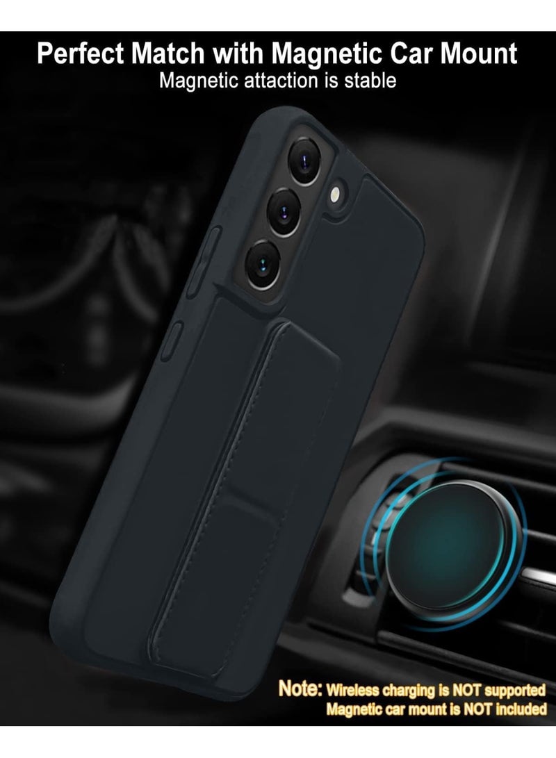 Samsung Galaxy A17 Back Stand Case Magnetic Car Holder Soft Silicone Horizontal & Vertical Kickstand Cover Wrist Strap Full protection Case for Samsung Galaxy A17 - Image 2