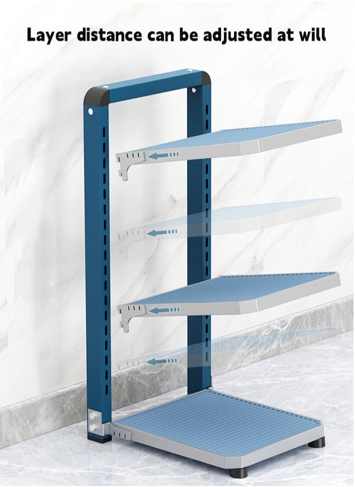 dida-cosmos - Pot and Pan Organizer Rack for under Cabinet, Heavy Duty Pot Pan Rack under Sink Organizers and Storage, Pot lid organizer, Kitchen Cabinet Organizer with 4 Adjustable Tiers (4-Tier) - Image 1