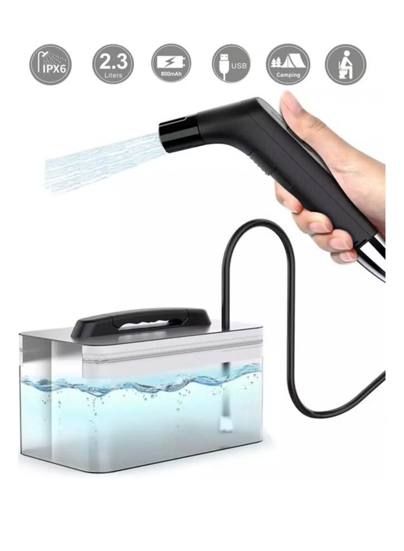 Portable rechargeable bidet for travel, camping and hiking with water tank - Image 2
