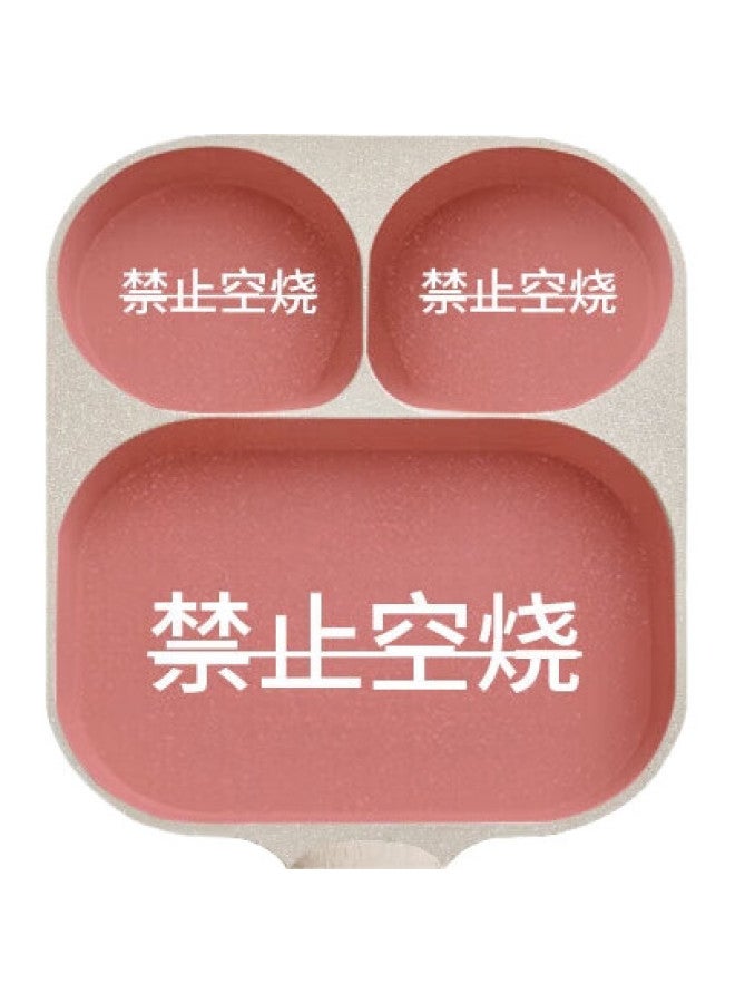 JD.com Jd Jingzao Breakfast Pan, Multifunctional 3-In Non-Stick Frying Pan With Maifan Stone Color, Flat Bottom Pan With Silicone Oil Brush - Image 2