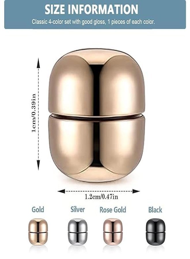 Vichip مجموعة فيشيب من 4 أزواج من دبابيس الحجاب المغناطيسية الدائرية للنساء والفتيات، دبابيس مغناطيسية متعددة الاستخدامات بدون دبابيس للحجاب، دبابيس للحجاب، دبابيس للساري، مشابك أزرار الملابس - Image 2
