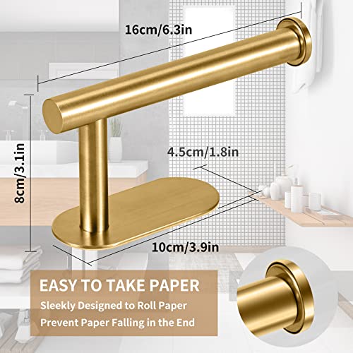 LAYUKI Toilet Paper Holder,Gold,Wall Mount, Upgraded Adhesive Toilet Roll Holder,no Drilling,Bathroom/Rv/Washroom,SUS 304 Stainless Steel,Rustproof (Gold, 1 Piece) - Image 5