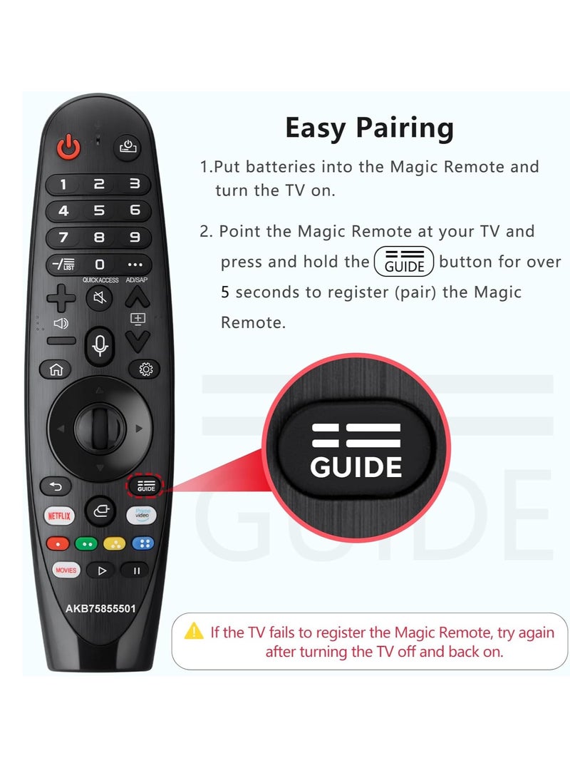 Magic Voice Remote for LG Smart TVs - Replacement for AN-MR20GA, AN-MR19BA, AN-MR18BA with Pointer & Voice Function - Image 4