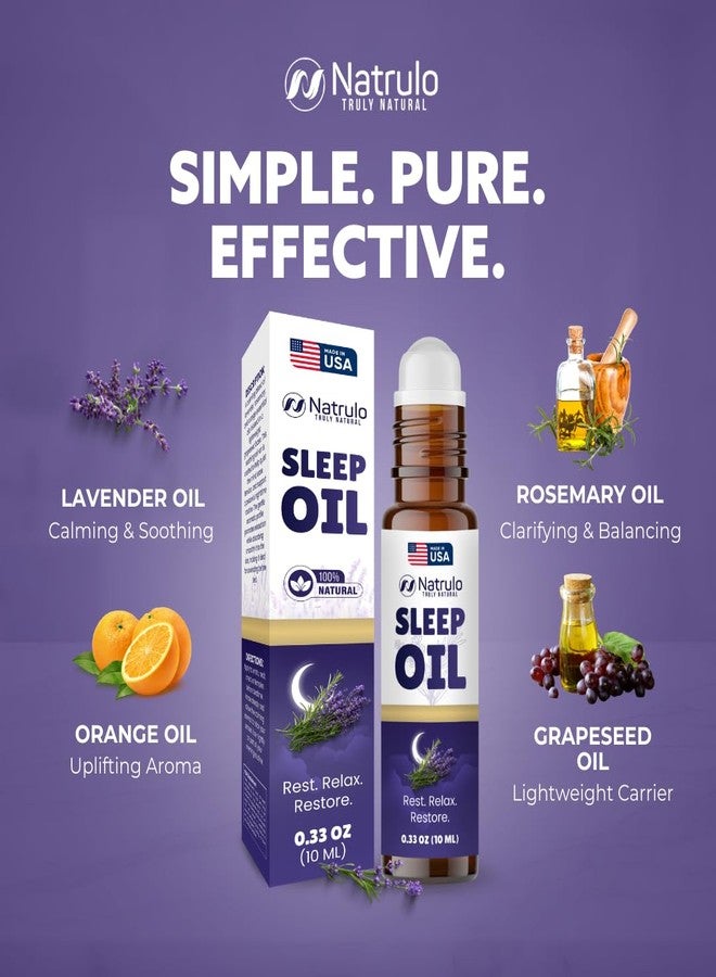 Natrulo Sleep Oil Roll On - Lavender Essential Oil Roll On for Relaxation & Calm, Aromatherapy Essential Oil Roller for Night Routine - Natural Sleep Blend with Rosemary & Orange - Travel Friendly Made in USA - Image 4