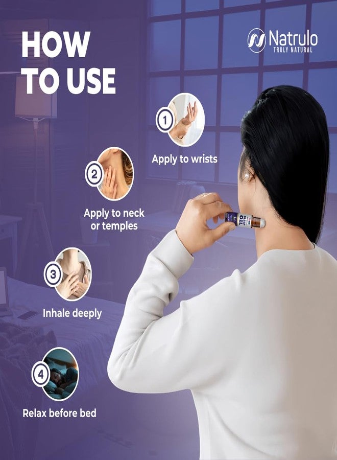 Natrulo Sleep Oil Roll On - Lavender Essential Oil Roll On for Relaxation & Calm, Aromatherapy Essential Oil Roller for Night Routine - Natural Sleep Blend with Rosemary & Orange - Travel Friendly Made in USA - Image 5