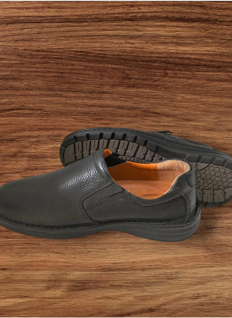 Generic - Men's Casual Slip On Stretch Square Toe Loafer Shoes Luxury Formal Business Office Shoes, Handmade High Quality, Rubber Sole with Medical Insole, Anti-Slip Anti-Bacterial - Image 1