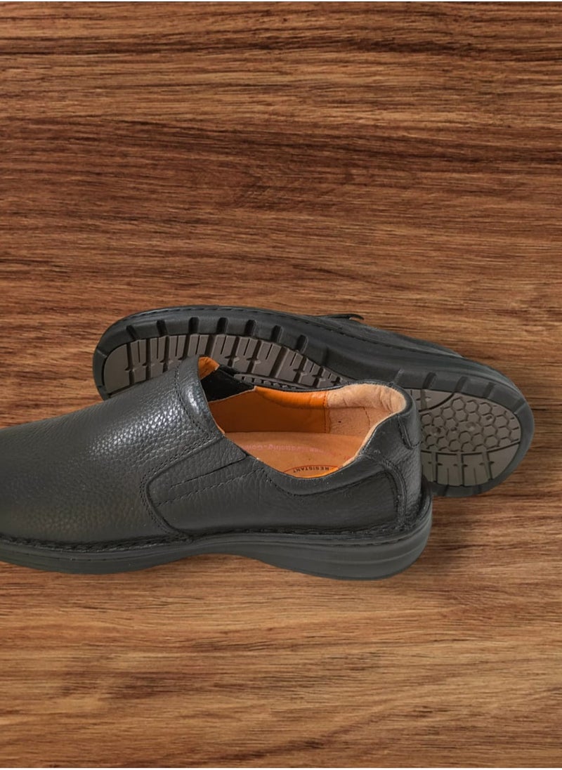 Generic - Men's Casual Slip On Stretch Square Toe Loafer Shoes Luxury Formal Business Office Shoes, Handmade High Quality, Rubber Sole with Medical Insole, Anti-Slip Anti-Bacterial - Image 1