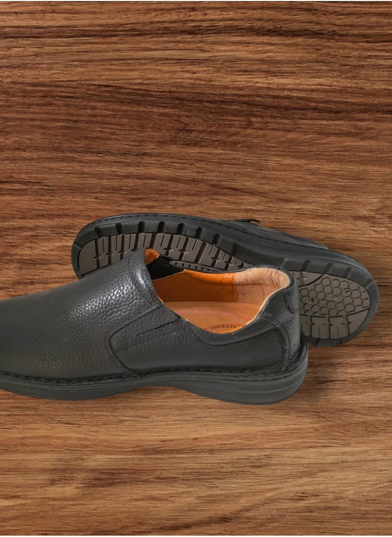 Generic - Men's Casual Slip On Stretch Square Toe Loafer Shoes Luxury Formal Business Office Shoes, Handmade High Quality, Rubber Sole with Medical Insole, Anti-Slip Anti-Bacterial - Image 1