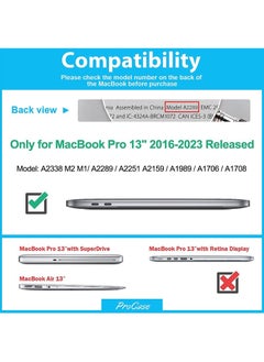 Generic MacBook Pro 13 Inch Case 2022 2020 M1 A2338 A2289 A2251 Heavy Duty Slim Hard Shell Dual Layer Protective Cover with Fold Kickstand for MacBook Pro New 13-inch Retina with Touch ID  - Image 2