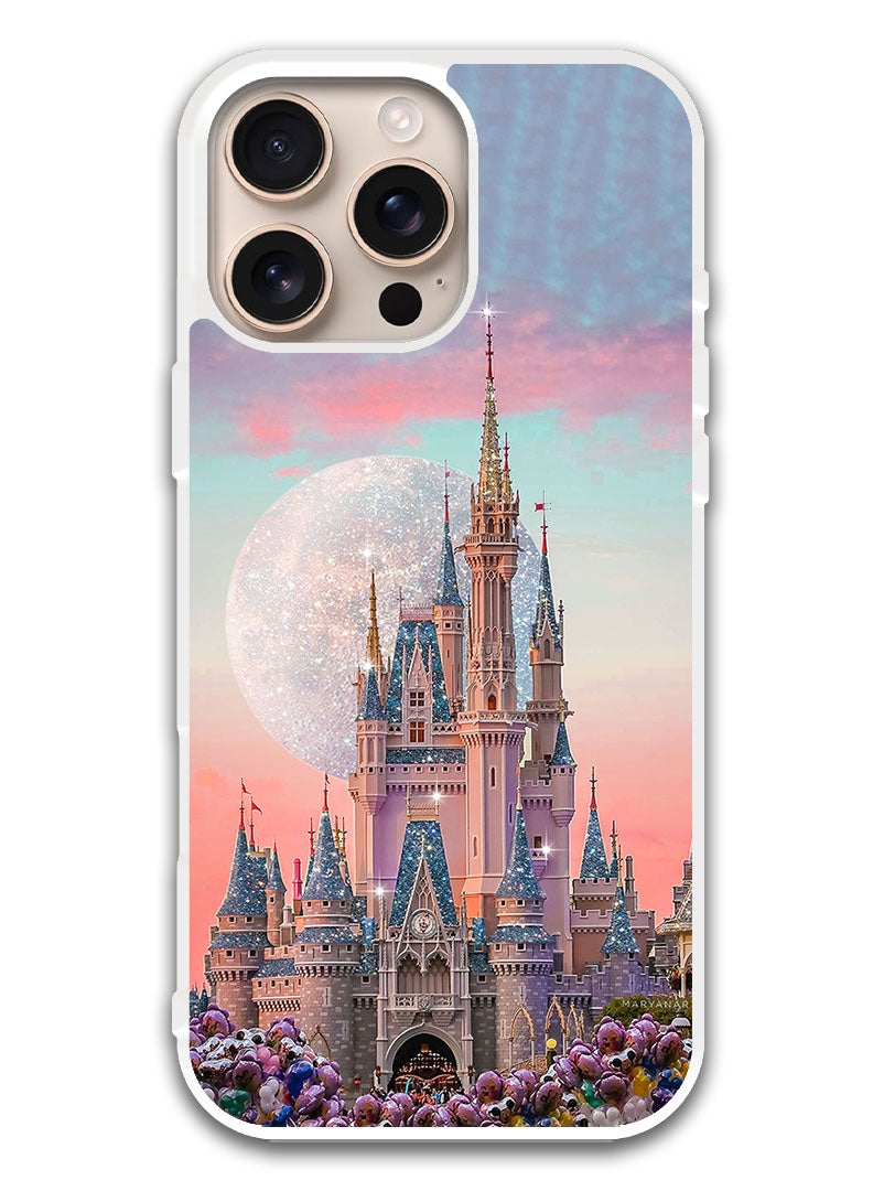 Theodor Protective Case Cover For APPLE IPHONE 16 Pro Disney Castle (White Bumper) - Image 1