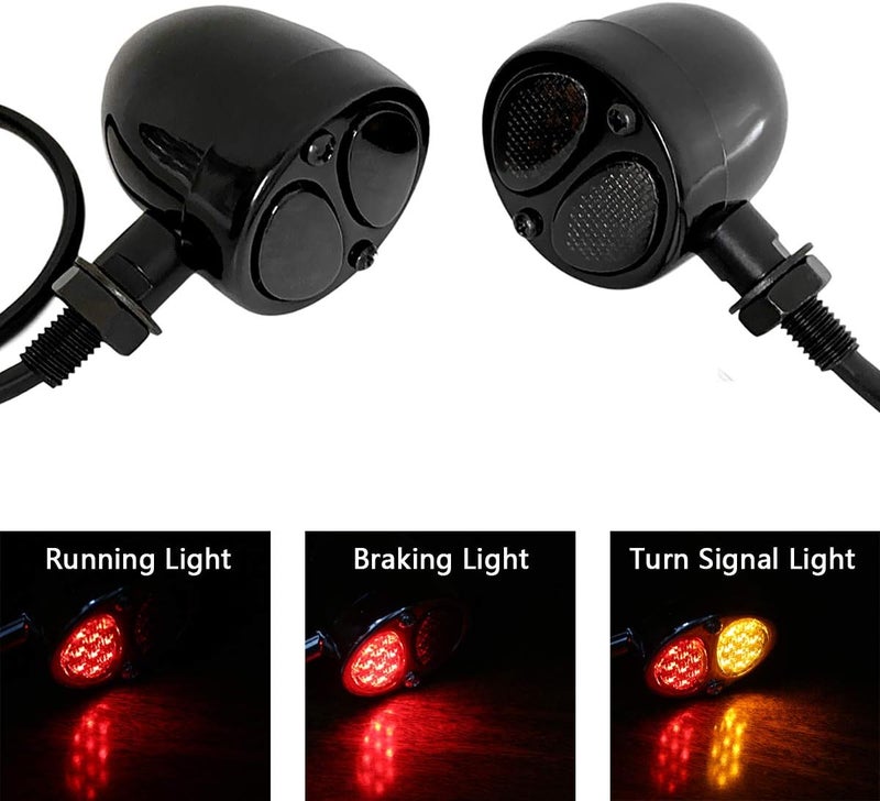 FATECIM 2X Motorcycle LED Turn Signal Lights with Running/Braking Lights - Image 2