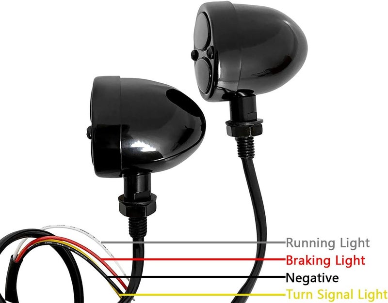 FATECIM 2X Motorcycle LED Turn Signal Lights with Running/Braking Lights - Image 3