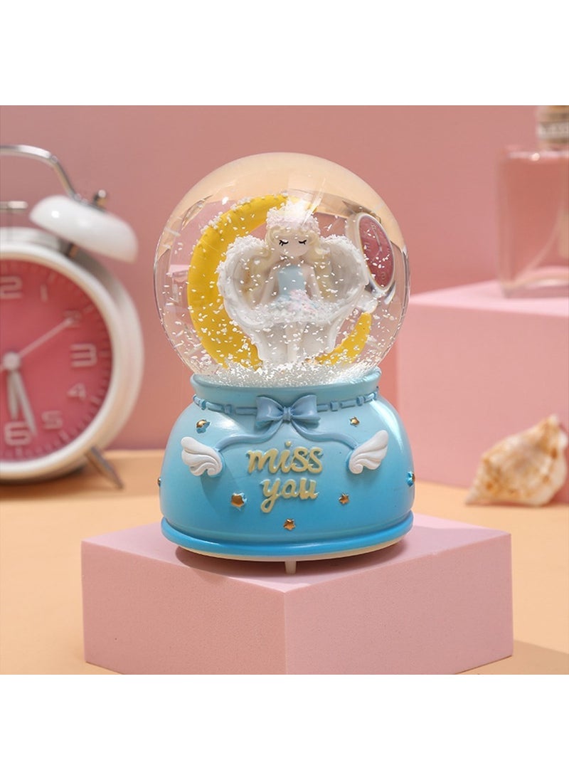 Hediyesahibi Innocent Girl Medium Size Lighted Musical Snow Globe  - Image 2