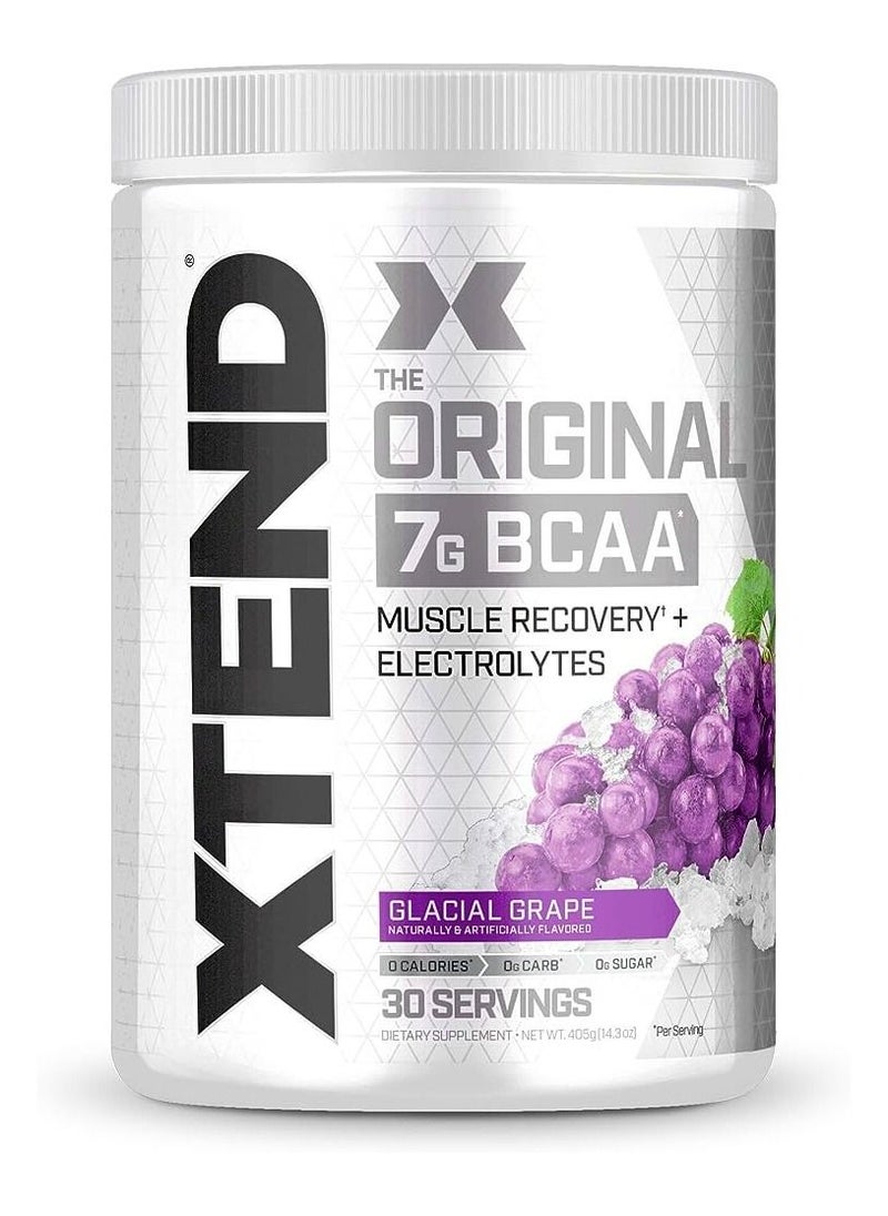 SCIVATION XTEND Original BCAA Powder Glacial Grape | Sugar Free Post Workout Muscle Recovery Drink with Amino Acids | 7g BCAAs for Men & Women | 30 Serving  - Image 1