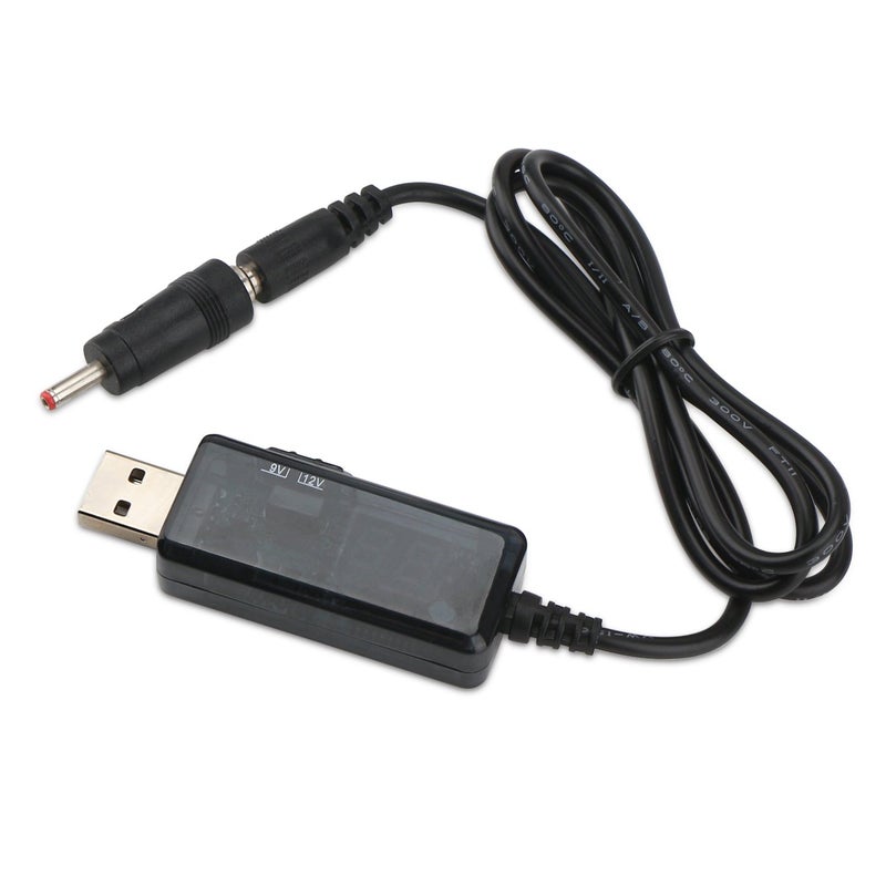 DROK USB to 9v, 5v to 12v Step Up, USB Cable DC 5V Boost to 9V 12V Voltage Converter 1A Step-up Volt Transformer Power Regulator Line with LED Display - Image 4