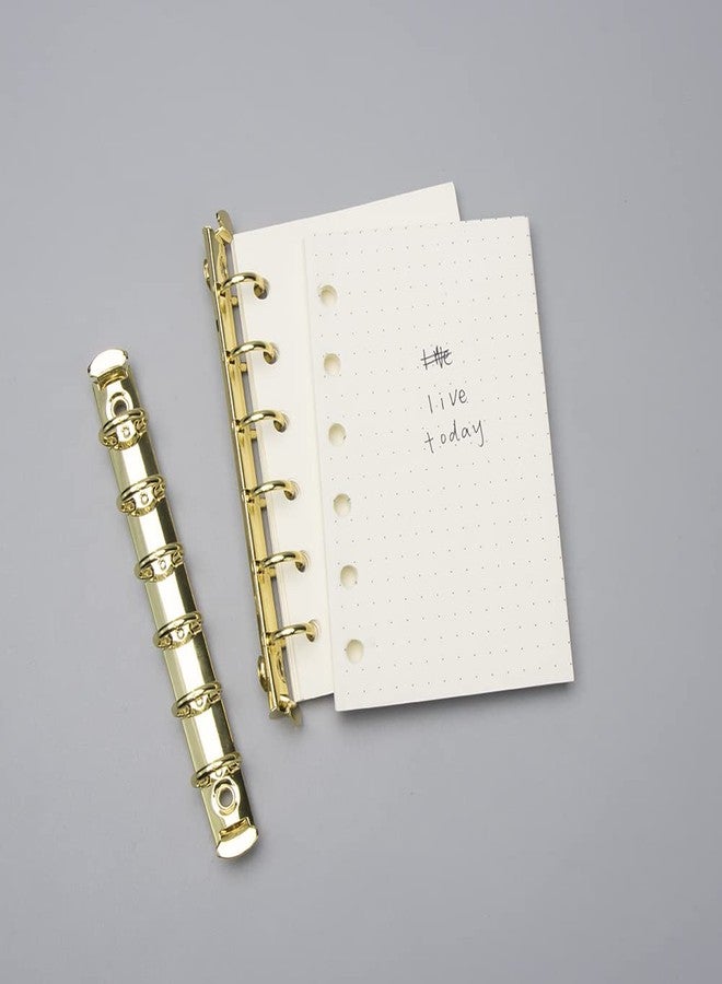 Mogoostry 2PCS 6-Ring Binder Mechanism A7 Notebook Mechanism Replacement Kit Gold Color Metal Clip Round Ring Binding Spines Combs Set for Planner Organizer - Image 5