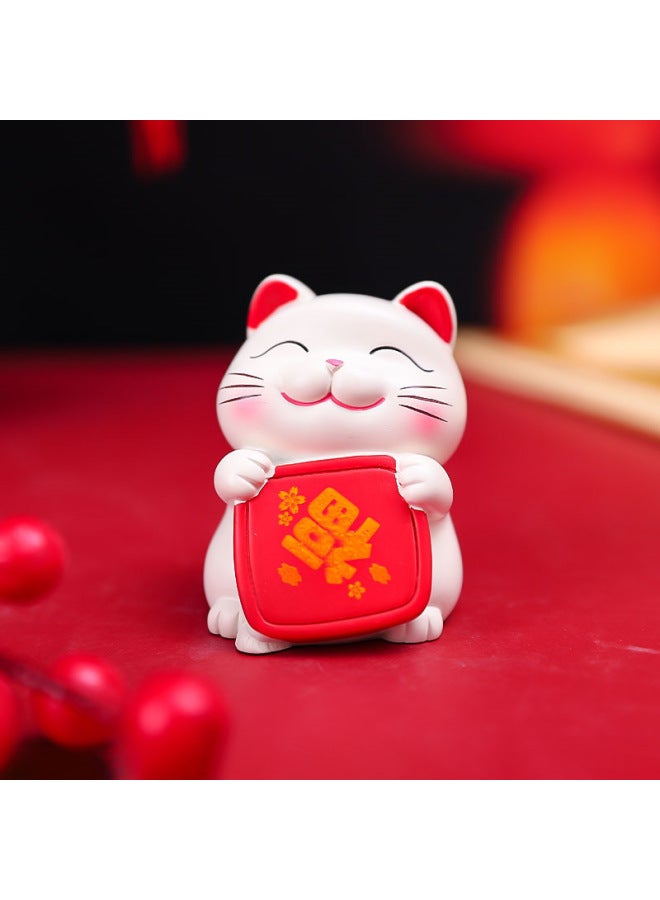 Creative Gifts Lucky Cat Car Decoration Ornaments Cute Cat Cake Baking Office Home Desktop Gifts