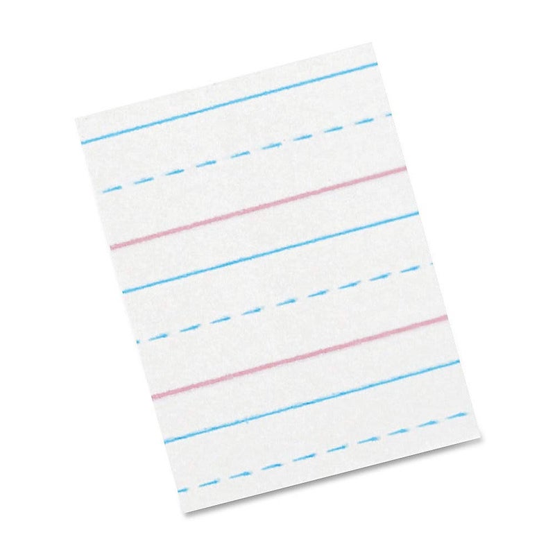 Pacon Zaner-Bloser Broken Midline Sulphite Paper, 500 Sheet, Ruled, 10.50-inch x 8-inch, 500/Pack, White PaperPACZP2413 - Image 4