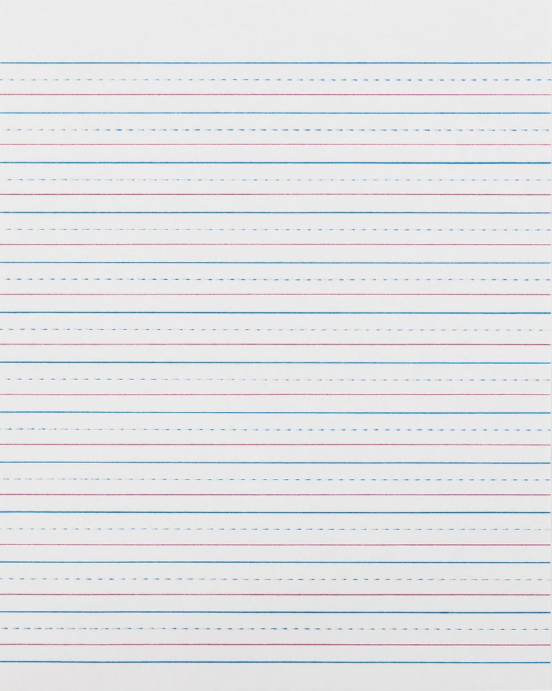 Pacon Zaner-Bloser Broken Midline Sulphite Paper, 500 Sheet, Ruled, 10.50-inch x 8-inch, 500/Pack, White PaperPACZP2413 - Image 1