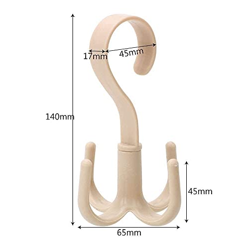 JIALTO 3 PCS Multi-Function 360 Degree Rotatable 4 Claw Hook Closet Hanging Organizer Hangers for Closet Organizer, 360 Degree Rotating Closet Clothes Hangers with 4 Claws (Multicolor) - Image 2