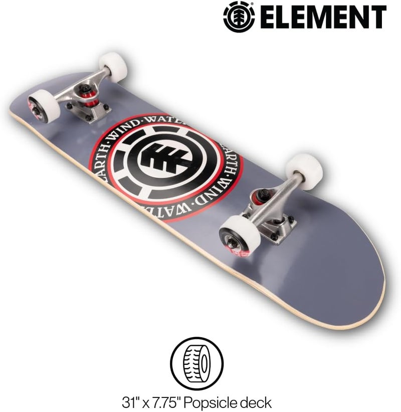 Element لوح تزلج بوبسكل - 31" × 7.75" لوح تزلج للأطفال، 7-PLY خشب، شاحنات ألمنيوم 5"، عجلات يوريثان ناعمة 51 مم 95A، محامل سرعة ABEC 5، مثالي للشباب وجميع مستويات المهارة - Image 4