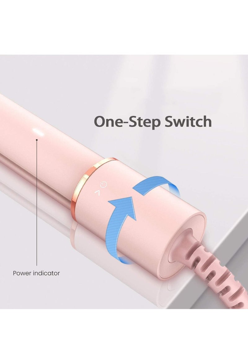 KASTWAVE Mini Hair Straightener Mini Portable Flat Iron Travel Size Small Flat Irons Curling Iron for Short Hair 2 in 1 Pink Portable Flat Iron for Bangs  - Image 5