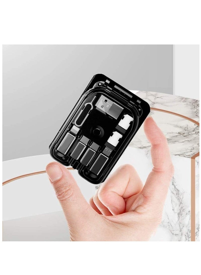 ماركة غير محددة Card Data Cable, Multi-Type Charging Cable Convertor, Multi-Function Wireless Charger Adapter, Built-in Card Reader, Can Use as Phone Holder, Flash Light (Wireless Charger)  - Image 2