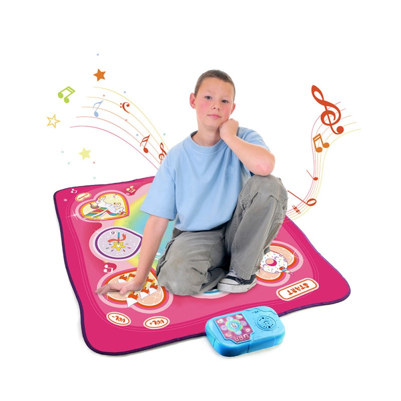 Dance Mat: Pink PE Fabric Interactive Sound & Light Adjustable Volume 3 Modes Learning Exercise Foldable Portable Educational Toy for Kids - Image 4