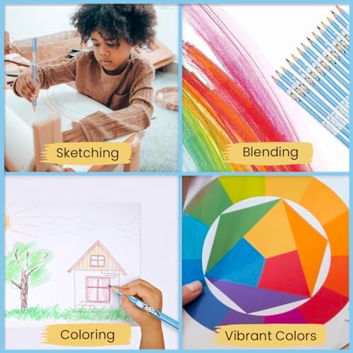 Bluey Colouring Pencils for Kids - 72 Pencils Colouring Box Colouring Set for Children Aged 3+ Gifts for Kids - Image 2