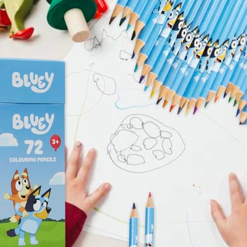 Bluey Colouring Pencils for Kids - 72 Pencils Colouring Box Colouring Set for Children Aged 3+ Gifts for Kids - Image 5