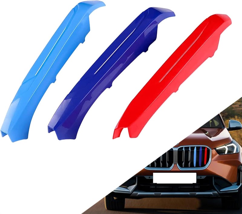 RPERZ Grille Color Stripes for BMW X1 U11 (2023-2024) - Red, Blue, Light Blue - Image 1