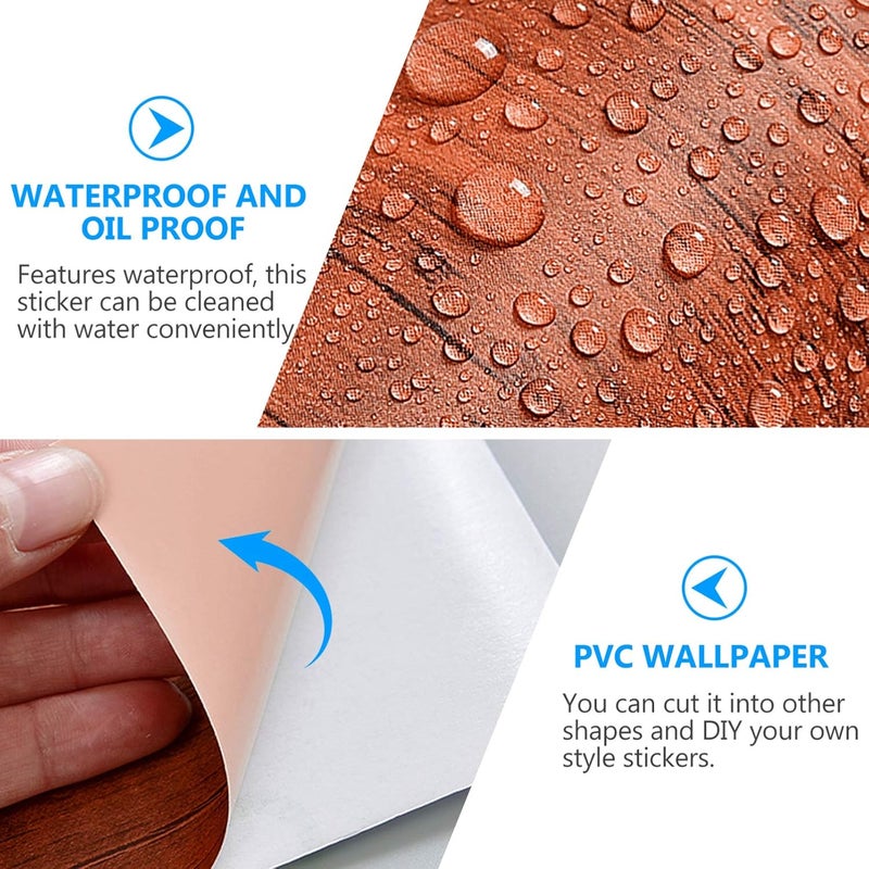 BPA Self Adhesive Wood Grain Wallpaper Roll - Image 2