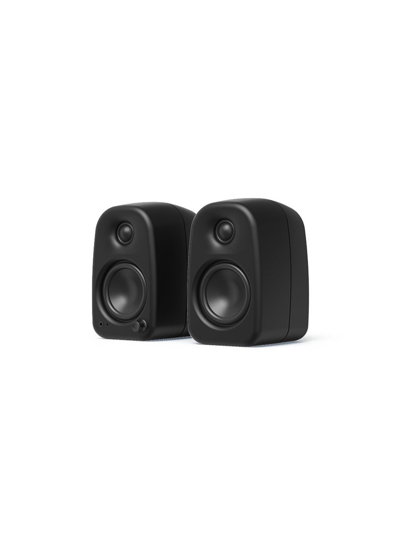 Kanto Audio UKI 100W Desktop Speakers with Bluetooth, USB-C, Headphone out–Onyx (Matte Black), Pair - Image 3