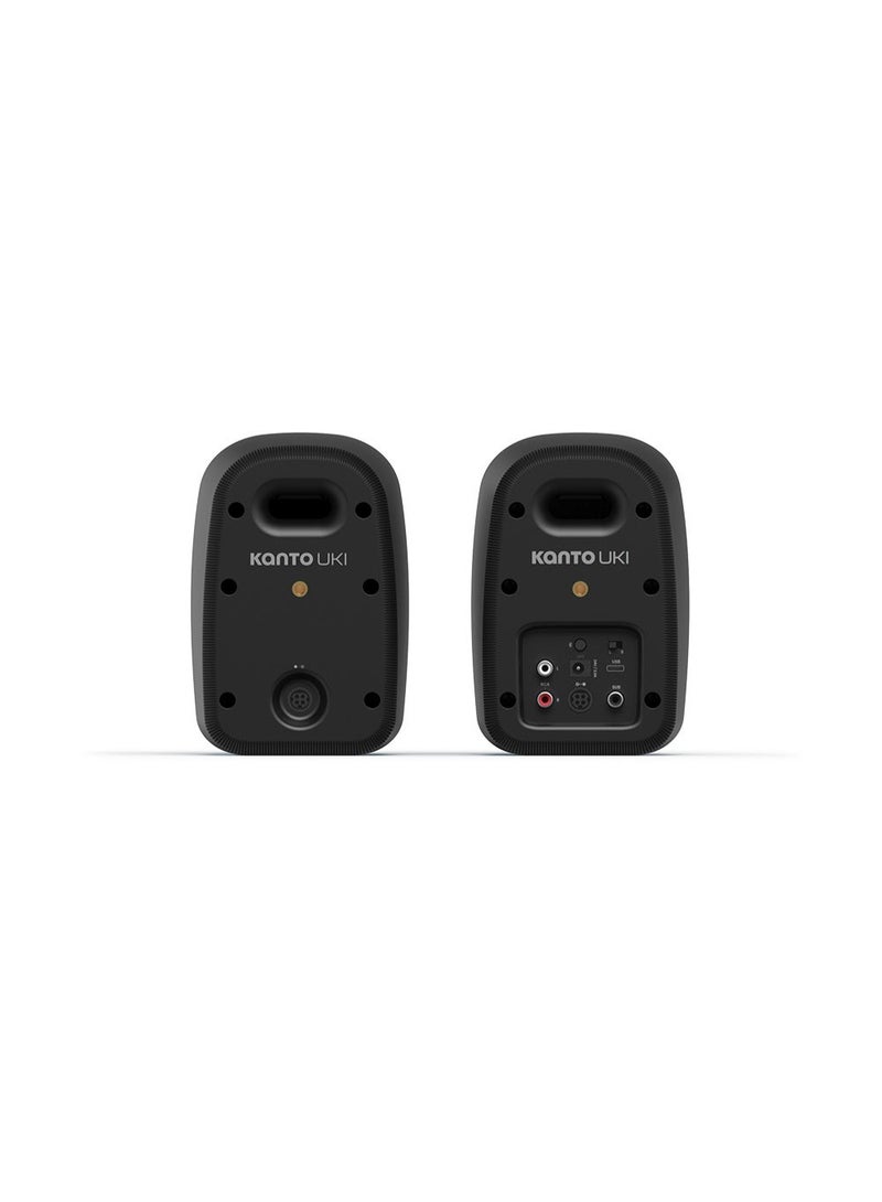 Kanto Audio UKI 100W Desktop Speakers with Bluetooth, USB-C, Headphone out–Onyx (Matte Black), Pair - Image 2