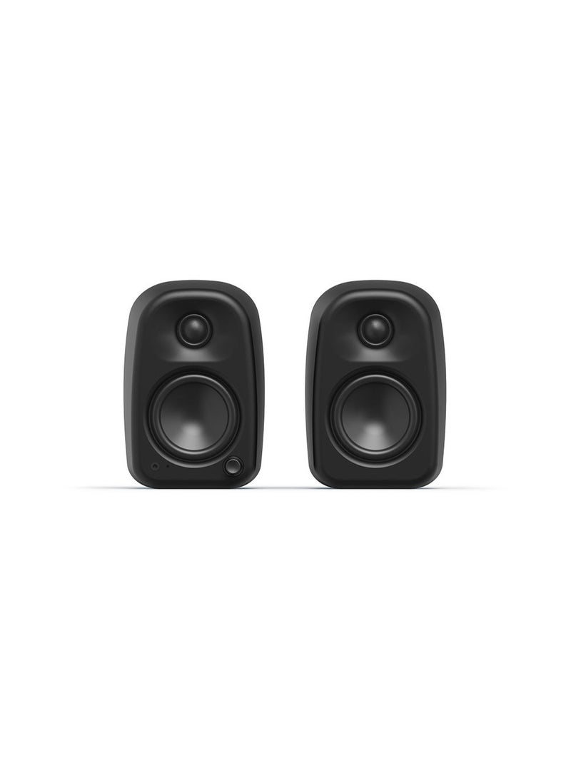 Kanto Audio UKI 100W Desktop Speakers with Bluetooth, USB-C, Headphone out–Onyx (Matte Black), Pair - Image 1