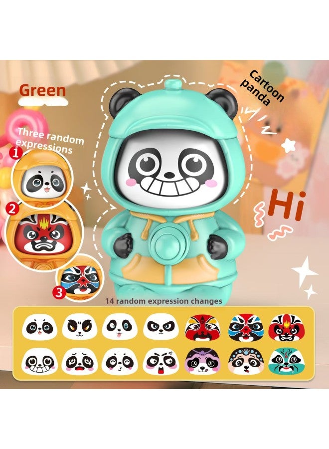 Face-changing Panda Ornaments Children's Educational Toys Guochao Sichuan Opera Face-changing Doll One-on Mechanical Children's Gift-Color:Face-changing Panda Pink - Image 2