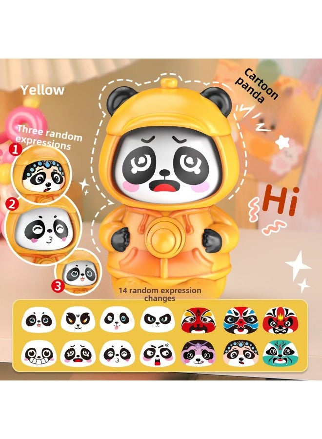 Face-changing Panda Ornaments Children's Educational Toys Guochao Sichuan Opera Face-changing Doll One-on Mechanical Children's Gift-Color:Face-changing Panda Pink - Image 4