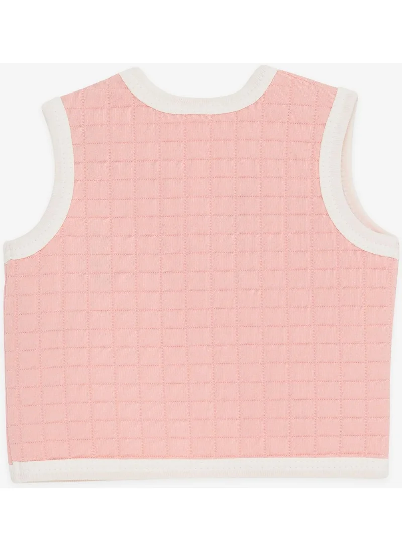 Breeze Baby Girl Vest Buttoned 0-3 Months-9 Months, Salmon