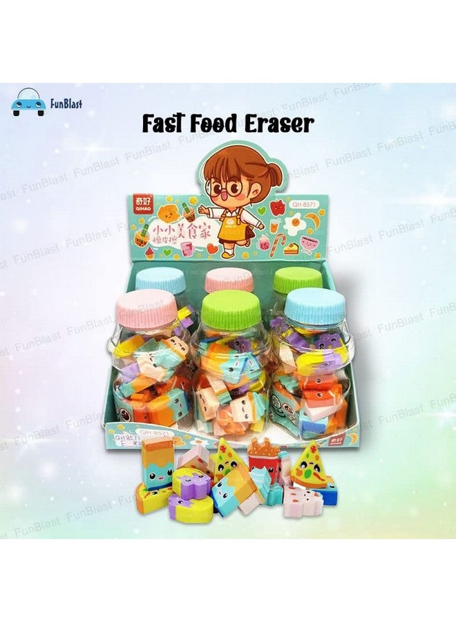 FunBlast Eraser for Kids - Kawaii Erasers for Kids, Fast Food Eraser for Kids, Stationary Set for Kids, Fancy Eraser, Rubber Eraser for Kids Boys Girls, Erasers for Return Gift - 54 Pcs - Image 4
