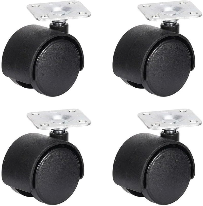 40mm Heavy Duty Swivel Caster Wheel 360 Degree Rotating with PP Wheel Metal Base Furniture Replacement - Image 1