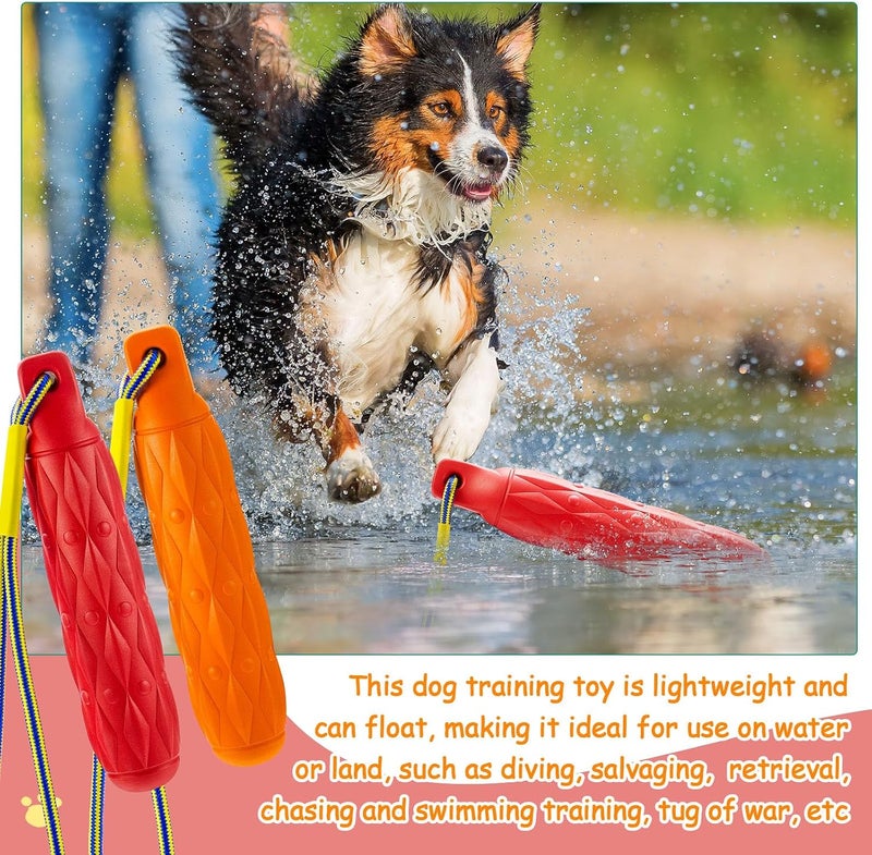 Blueweenly 4 Pcs Floating Dog Toys Bumper Toys with Throw Rope Dog Retriever Training Puppy Pool Standard Size Water Interactive Chew Toy for Duck Dog Hunting Training Outdoor Pool Activities - Image 5