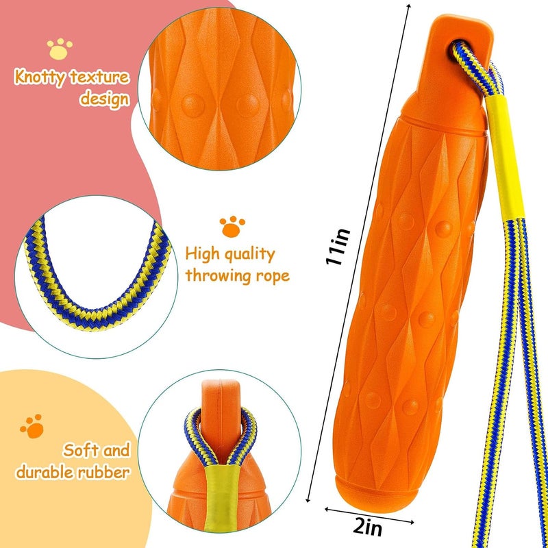 Blueweenly 4 Pcs Floating Dog Toys Bumper Toys with Throw Rope Dog Retriever Training Puppy Pool Standard Size Water Interactive Chew Toy for Duck Dog Hunting Training Outdoor Pool Activities - Image 2