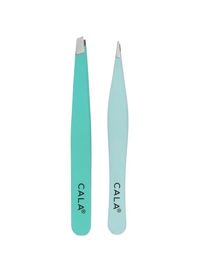 CALA Soft touch mint tweezer duo - Image 1