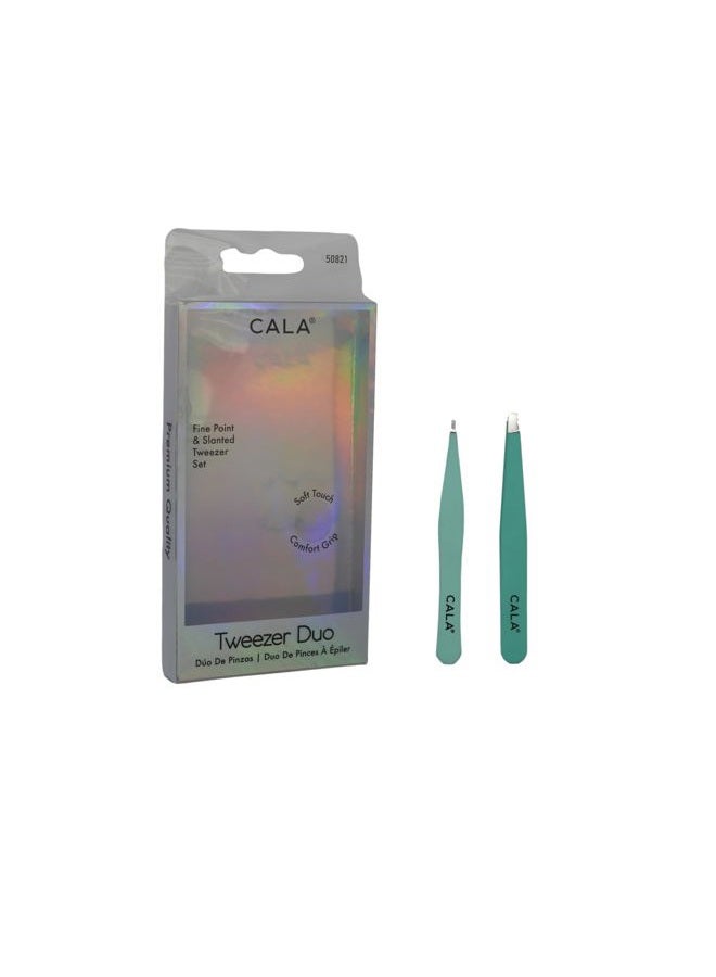 CALA Soft touch mint tweezer duo - Image 2