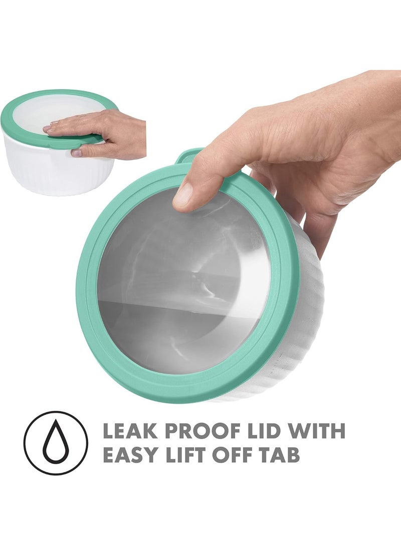 Bukela Set of 4 Prep, Store & Serve Plastic Bowls - w/See-Thru Lids- Dishwasher, Microwave & Freezer Safe, (0.7, 1.4, 2.6, 4 Quarts) - Multicolor - Image 4