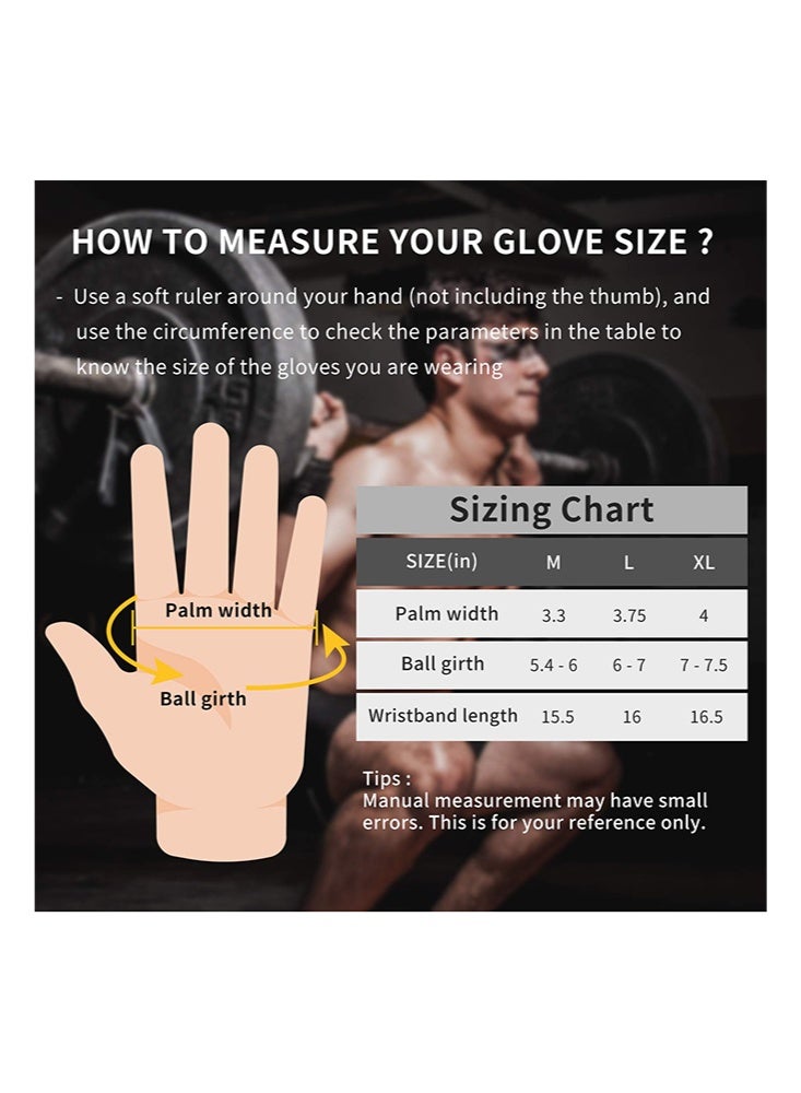 قفازات الصالة الرياضية، للتنفس بقبضة قوية وحماية راحة اليد للرجال والنساء مثالية للجيم والتدريب المتقاطع وركوب الدراجات ورفع الأثقال - أسود - Image 5