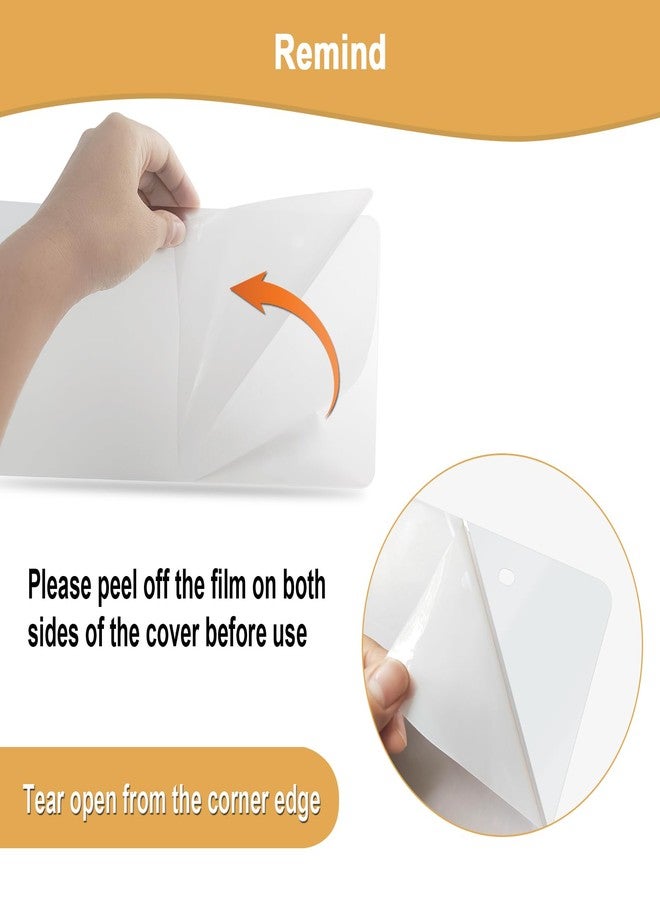 Aootf License Plate Frames Covers - Stainless Steel Black Car Tag Holder and Clear Flat Shield, Unbreakable Front Rear Protector with Screws Caps, 2 Sets - Image 2